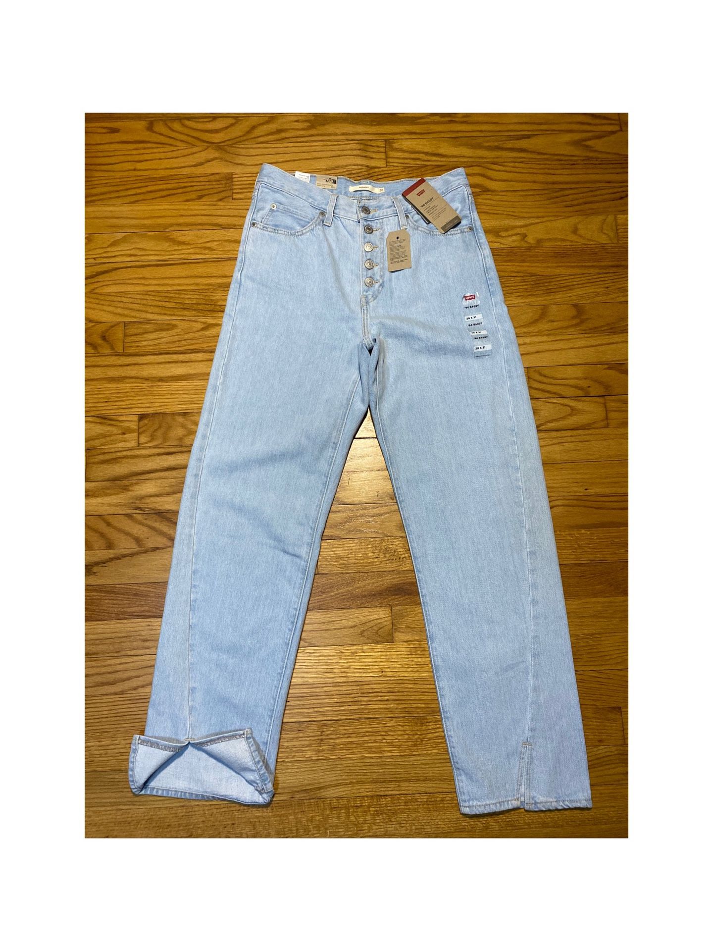 Levi's '94 Baggy Twisted Hem Jeans Mid-Rise Button Fly Straight Leg Sz 28x31 New