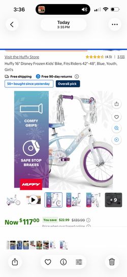 16 inch huffy frozen bike