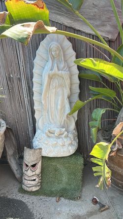 Virgin Mary concrete statue