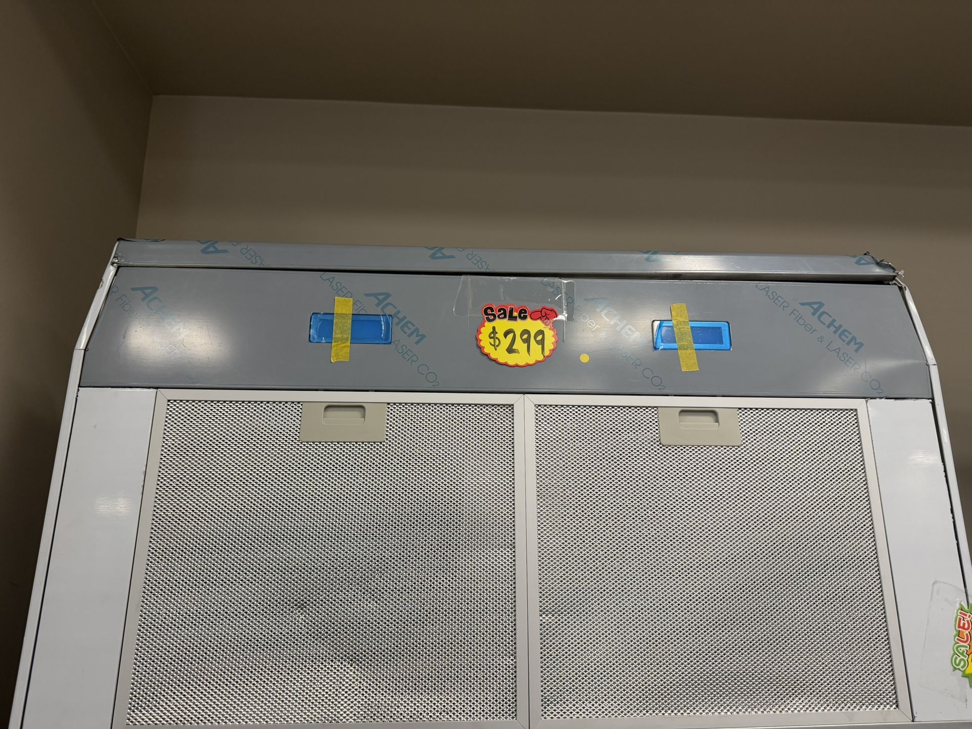 steel under-cabinet range hood