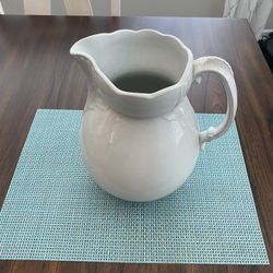 Antique 1888 Ironstone White Pitcher