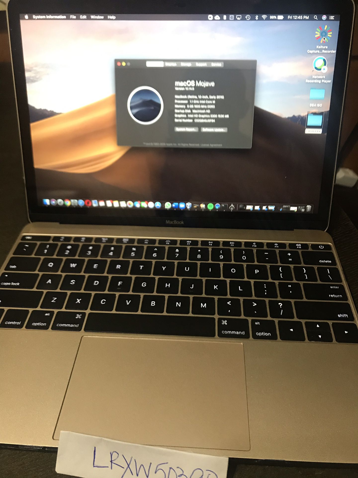 MacBook 12’ Early 2015 256GB 8GB RAM