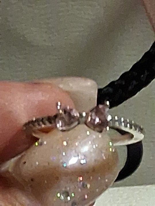 PANDORA AUTHENTIC BRAND NEW STERLING SILVER HALO XL PINK BOW RING SIZE 7