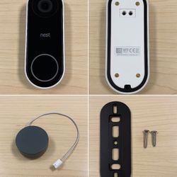 GOOGLE NEST HELLO VIDEO DOORBELL (WIRED, GEN 1) - EXCELLENT CAMERA, - 