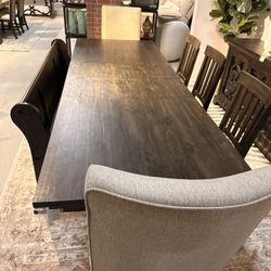 Dining Table . 4 Chairs (2 Upholstered) / Bench Included