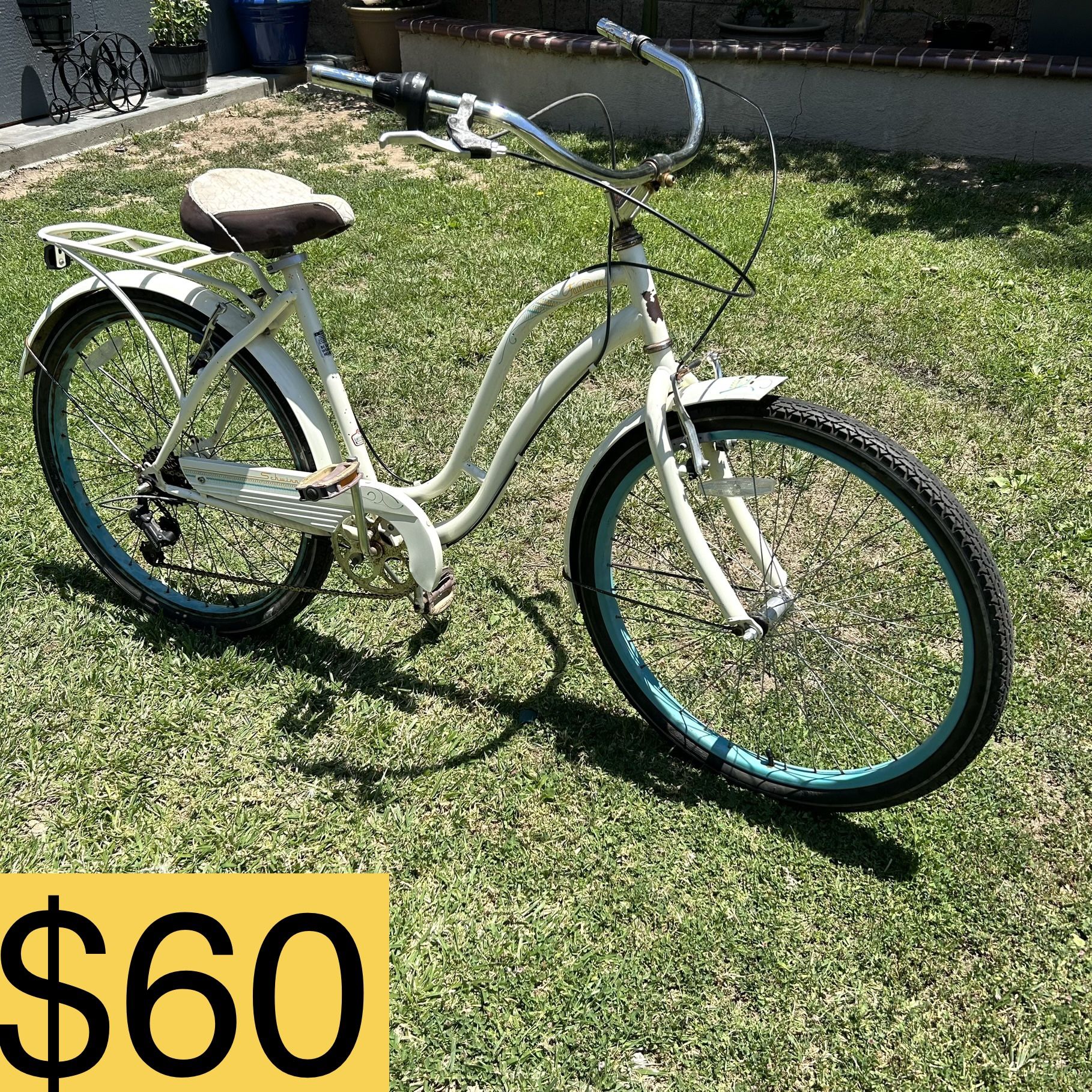 26" Schwinn Fairhaven Women's 7-Speed Cruiser Bike, Cream (SELLING FOR $60)