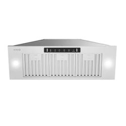 36 in. 900 CFM Convertible Ducted to Ductless Insert Range Hood in Stainless Steel with 3-Speed and LED Lights