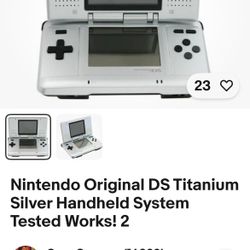 Nintendo DS original titanium silver