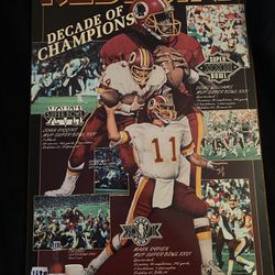 Washington Redskins Commemorative Super Bowl Wooden Poster Collective Vintage For Your Man Cave For Diehards!