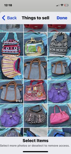 Eight Purses Assorted Colors And Sizes