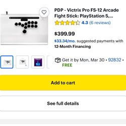 Victrix pro fs 12 - fight stick Ps5+PC - includes Brook Wingman FGC2 Converter