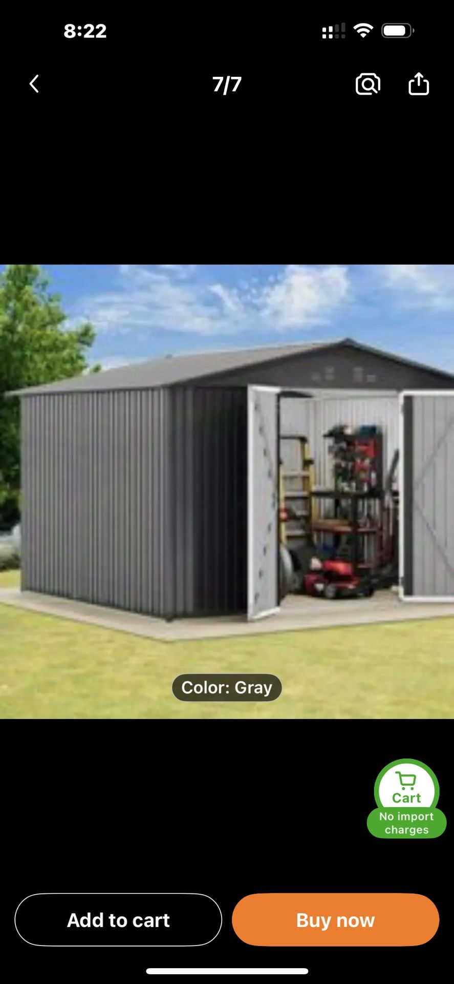 Aluminum Shed 8 X 10 New