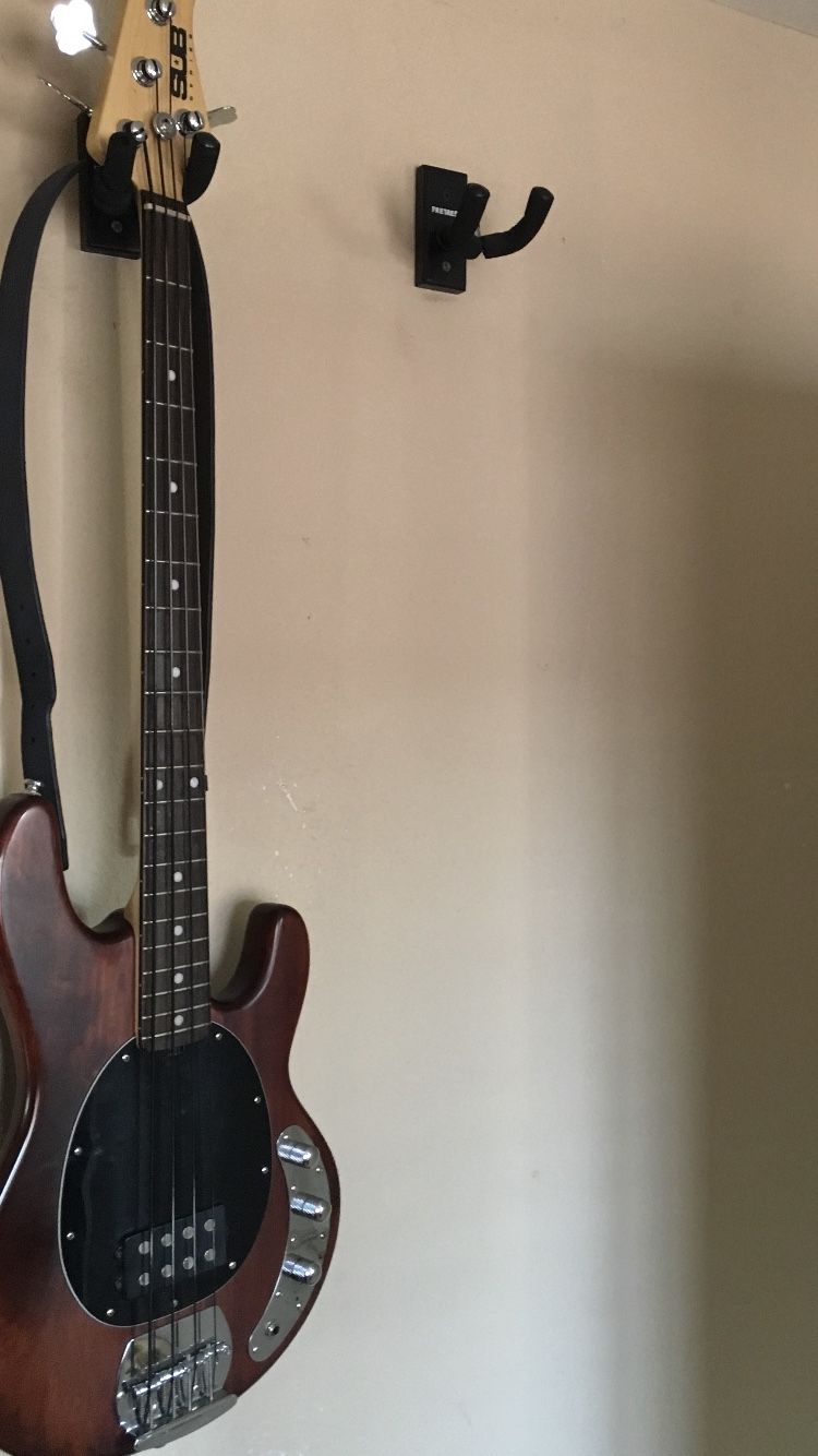 Sterling by Music Man S.U.B. StingRay Rosewood Fingerboard Electric Bass Walnut Stain Black Pickguard