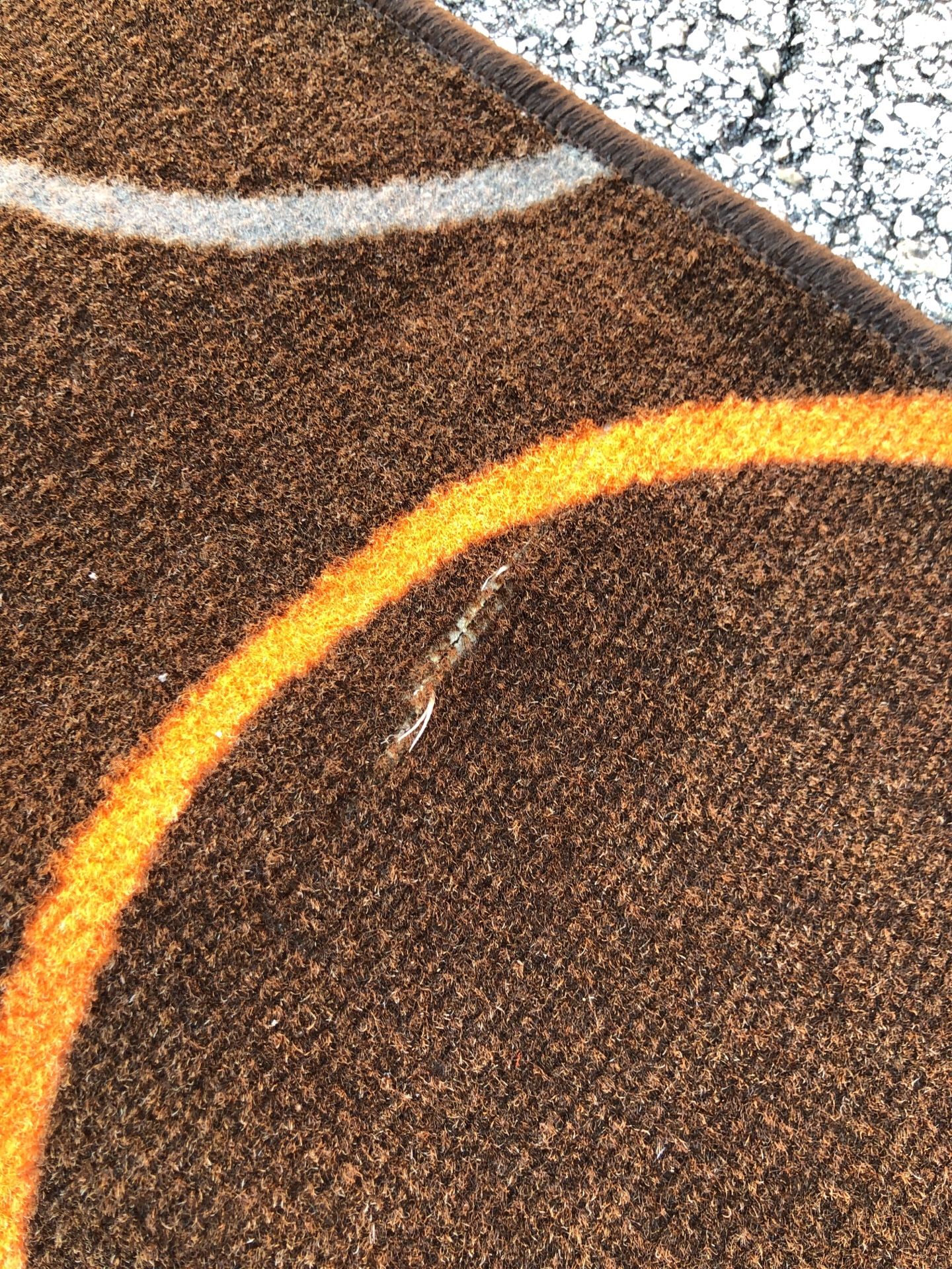 82” x 52” Area Rug - Modern Circles Earth Tones Brown Orange Tan Grey