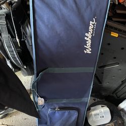 WASHBURN BLUE POLYFOAM BASS GUITAR HARD CASE