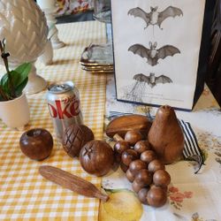 MCM Carved Wood Fruit