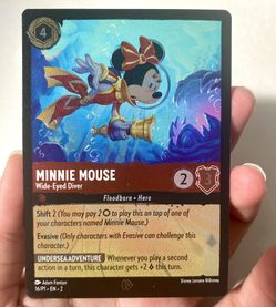 Lorcana Floodborn Promo Card Set of Minnie, Cinderella, Bucky, & Robin Hood  for Sale in San Gabriel, CA - OfferUp