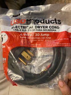 USD Products 4-Wire 30 Amp Electrical Dryer Cord