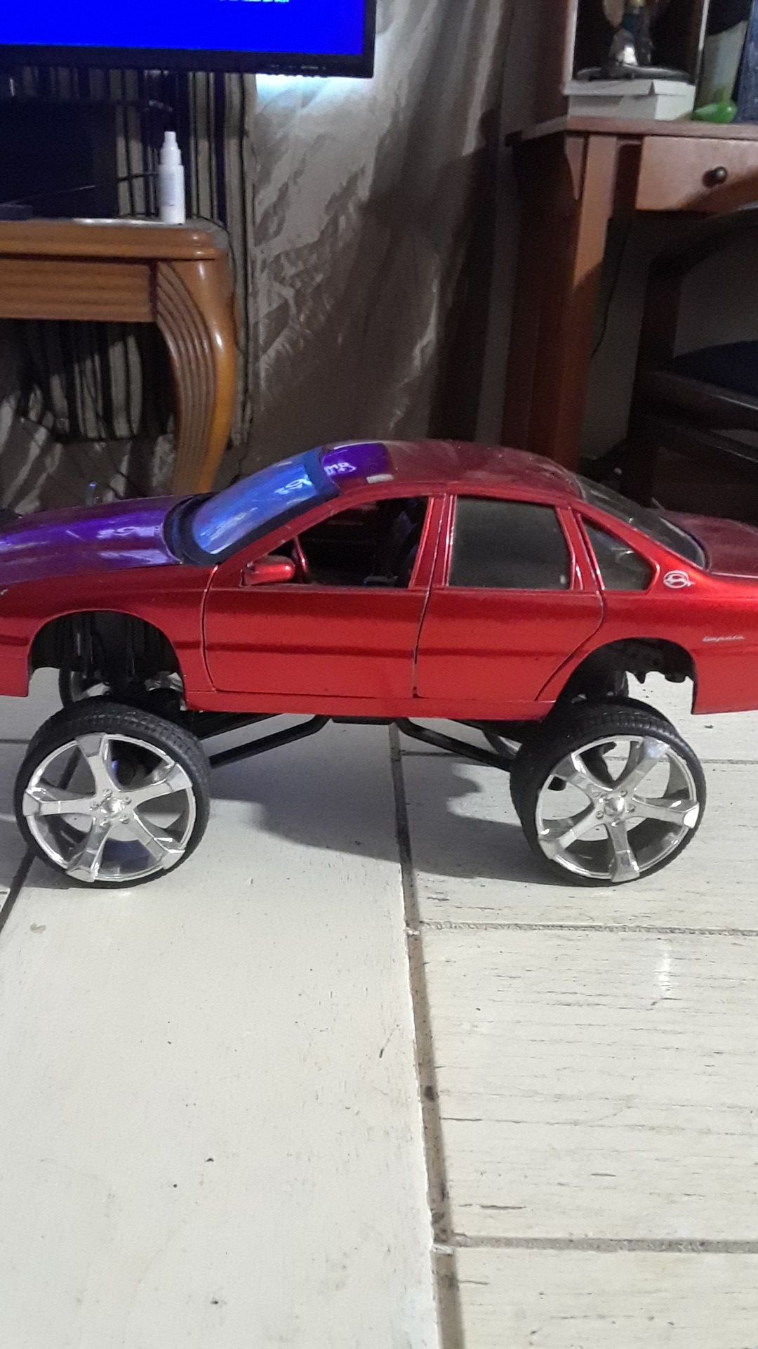 Collectable Toy Candy Red 1996 Chevy Impala Donk!!!!!