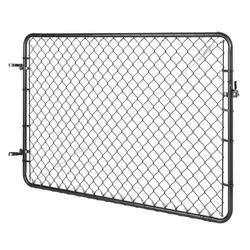 Chain Link Fence Gate 72 x 48 Inch, Adjustable Garden Gate, 2.2-6ft Opening, 6ft High, Plastic Coate