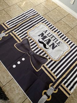 Little man bday banner