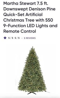 Martha Stewart Living 7.5 ft. Prelit Artificial Christmas Tree