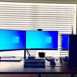 Gaming PC Rtx 3080 5 5600x 32gb Ram + Two Thinkvision 4K Monitors