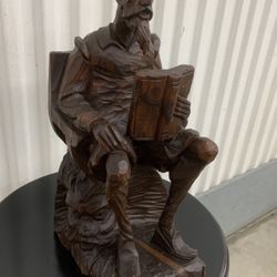 Vintage 1930’s hand-carved  Don Quixote wood sculpture