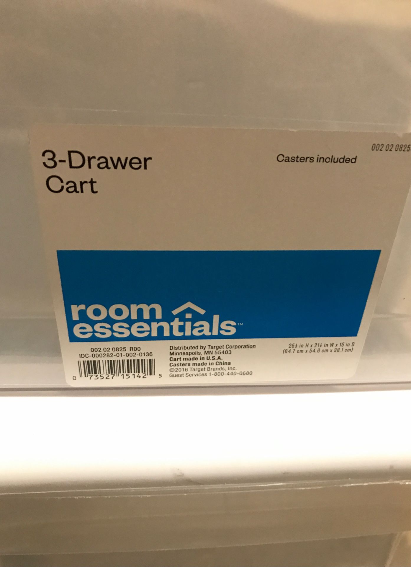 PLASTIC STORAGE DRAWERS-3 DR.