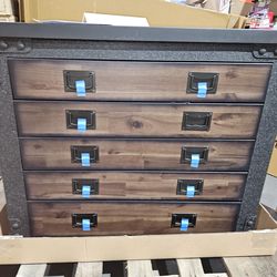 36" Industrial Metal & Wood Tool Chest
