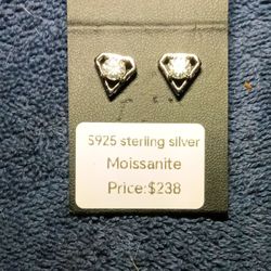 Moissanite S925 Sterling Silver Earrings