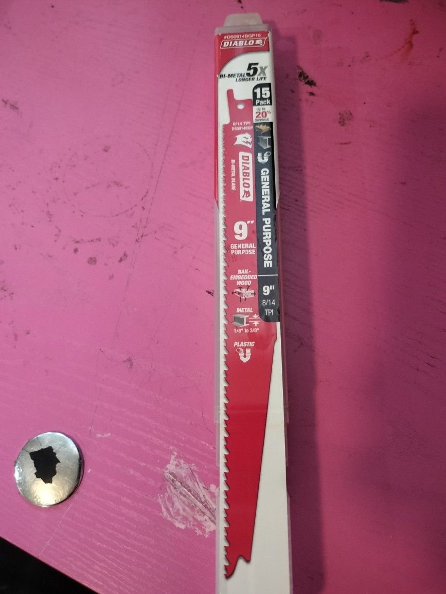 Diablo 15 Piece Saw Zaw Blades 9"