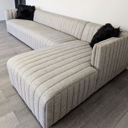 Modern Designer Sectional (Four Hands) w/ Chaise - Like New - Delivery available