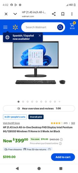 HP 21.5" All-in-One Desktop Computer – Like New – $300 OBO