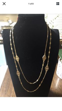 Vintage Accessocraft NYC Gold Tone Chain Necklace