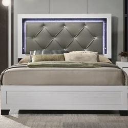 Queen Bed frame With Led Light !! 