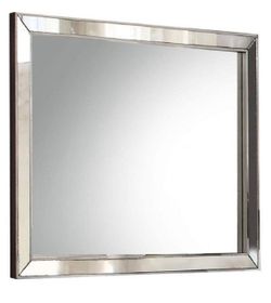 Silver 32 in. W x 36 in. H Bohemian Rectangle Glass Framed Mirror Wall Mirror Wall Decor Mirror