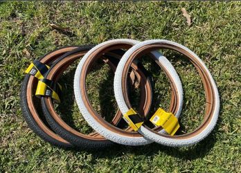 GT Tires 20 x 1.75 White/Tan Lp-5 bmx old school performer RedLine Haro Dyno