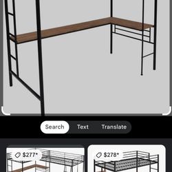 Loft Twin Bed Industrial Material  