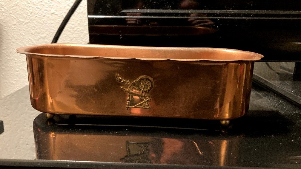 Copper Planter With Design