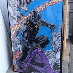 Black Panther Custom Painting