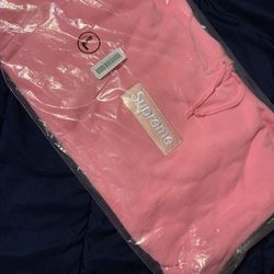 Hot Pink Supreme Box Logo Hoodie 