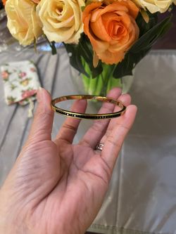 Elegant Gold and Black Bangle Bracelet