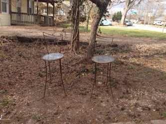 Metal outdoor bar stools