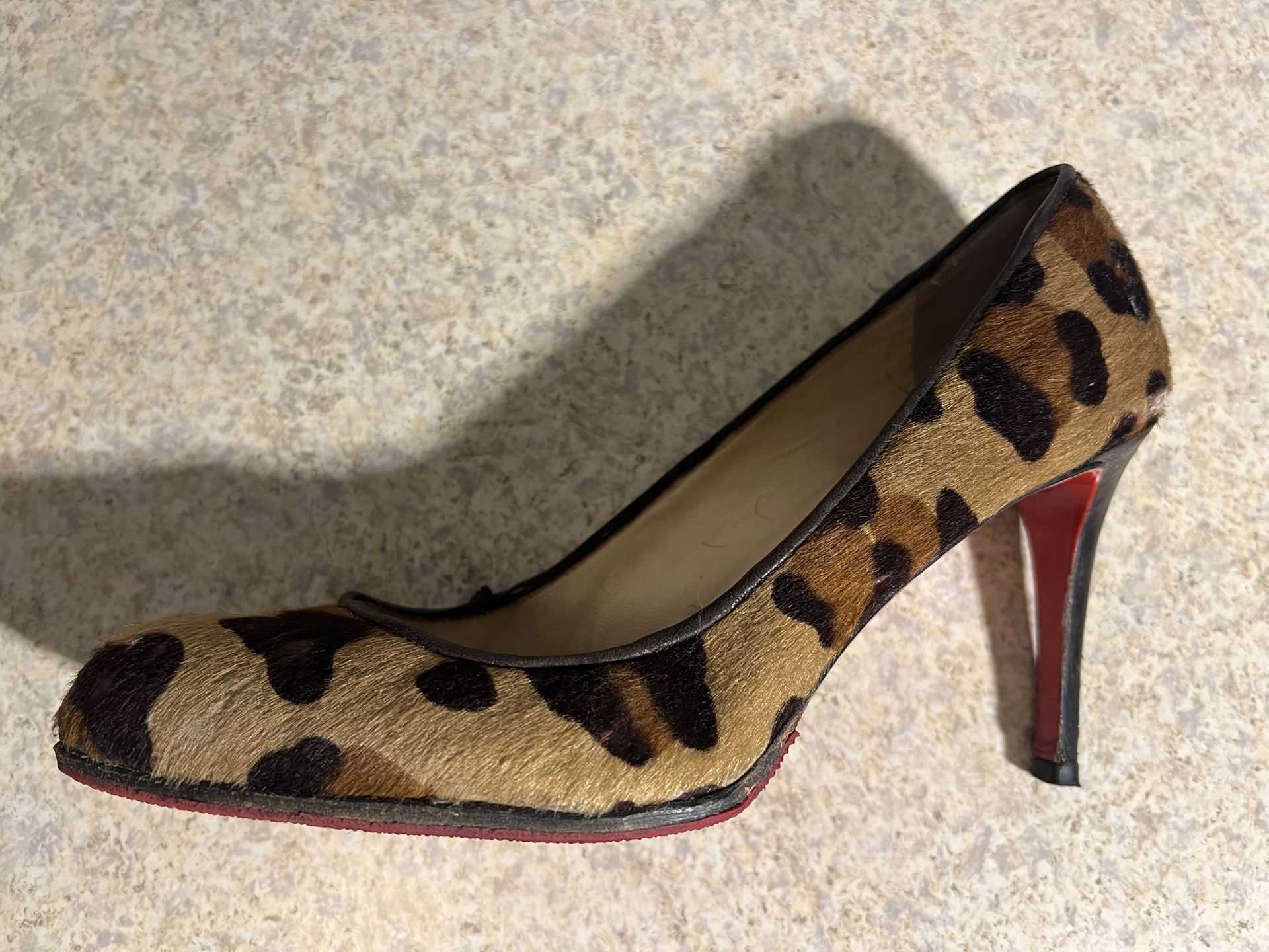 Authentic Christian Louboutin Calf Hair heels Sz 37 (6.5 US)