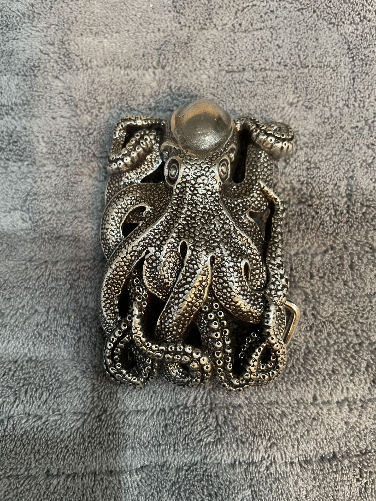 Octopus Sea Creature 3D Tentacles Nautical Hippy Vibe Vintage Belt Buckle