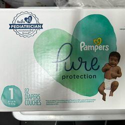 👶Pampers Pure Size 1/ 82 Diapers NEW