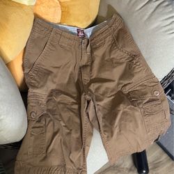 Brown cargo shorts
