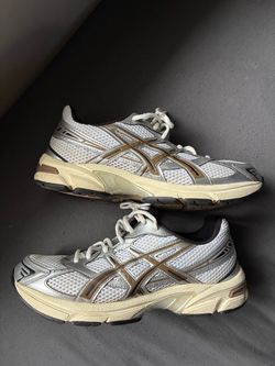 ASICS Gel-1130 White and Brown Sneakers