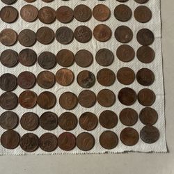 Lot of 64 Coins 20 Cents Mexican Coins 